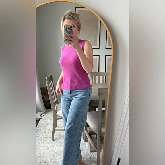 Women's Pink Sleeveless Top - Picture 7 of 10